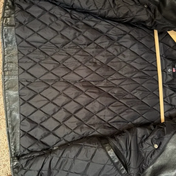 VINTAGE Ralph Lauren Polo Jeans Black Leather Jacket